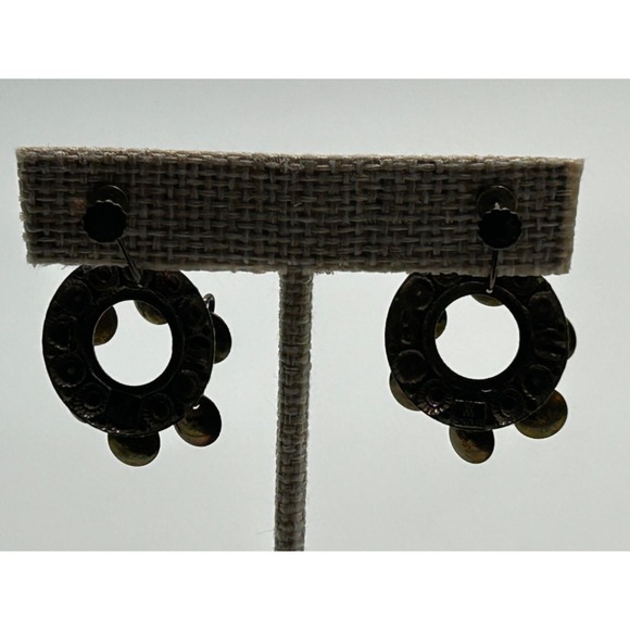 Vintage 830 Silver Norwegian Solje Willy Winnaess WW Filigree Earrings - Picture 5 of 6